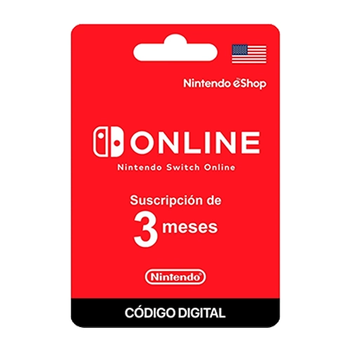 Membresia Nintendo Switch Online 3 Meses (Codigo Digital)