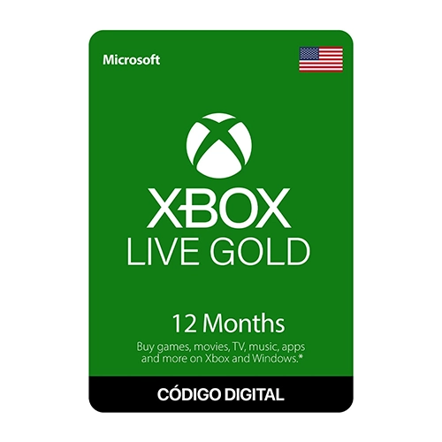 Gift Card Xbox Live Gold 12 Meses (Código digital)
