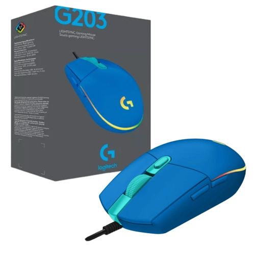 Logitech G203 LIGHTSYNC – Mouse Gamer con RGB | Azul - Imagen 2