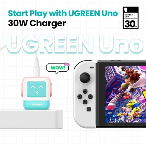 Cargador Rápido Ugreen Nexode 30w Usb-c Rosa & Azul - Imagen 4