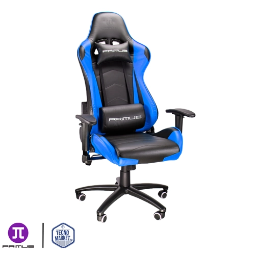 Silla Gamer Primus Thrónos 100T Azul/Negro – Reclinable, Ergonómica, Reposabrazos 2D, PCH-102RD - Imagen 3