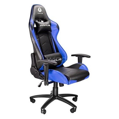 Silla Gamer Primus Thrónos 100T Azul/Negro – Reclinable, Ergonómica, Reposabrazos 2D, PCH-102RD